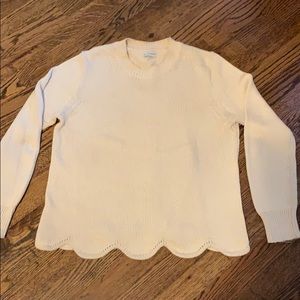 J Crew scallop hem sweater